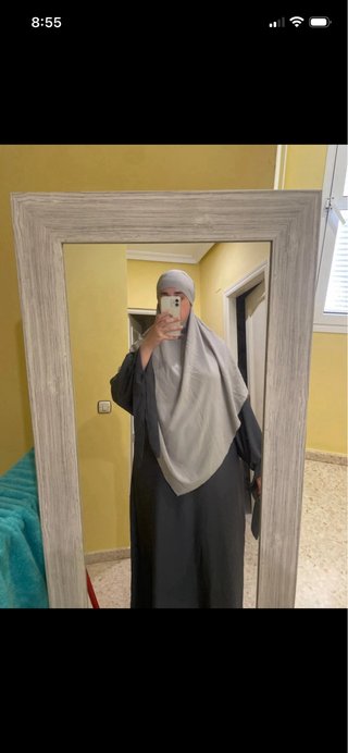 Khimar gris claro