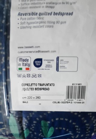 Copriletto trapuntato Bassetti Bali 220x260