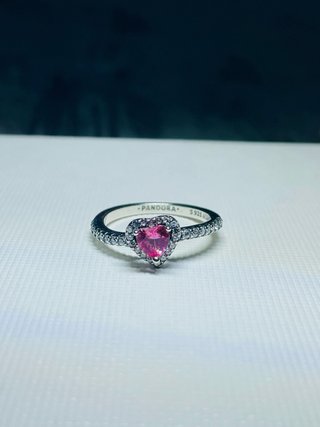 Anello Pandora Cuore Rosa Zircone Argento 925
