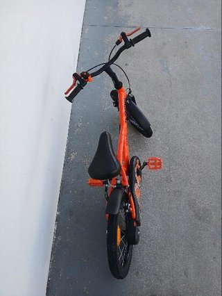 Bicicleta 16" niño Naranja.