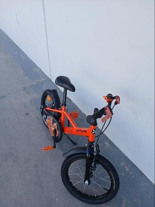 Bicicleta 16" niño Naranja.