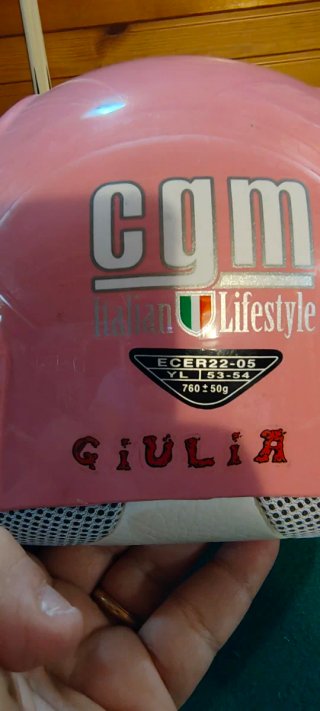 Casco CGM rosa bambina