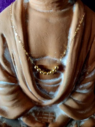 Collar oro 18k con 8 bolas oro 18k
