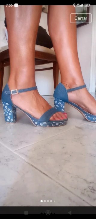 Sandalias vaqueras azules