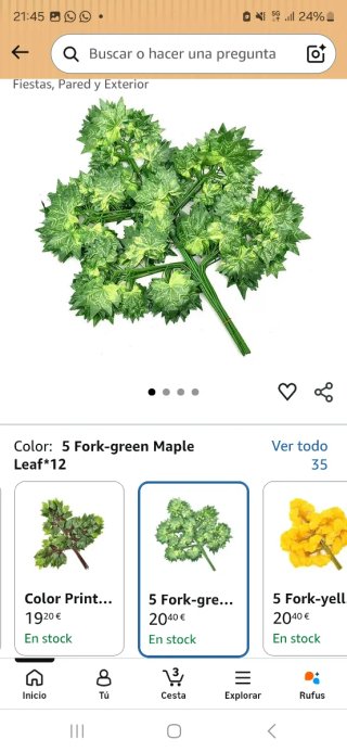 Plantas Artificiales Verdes Decorativas