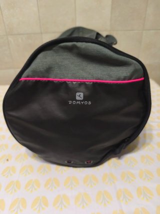 Borsa palestra Domyos grigia e fucsia