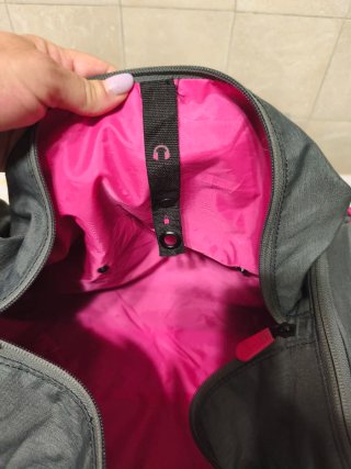 Borsa palestra Domyos grigia e fucsia