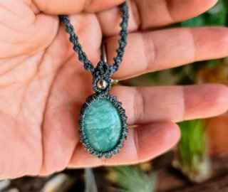 Colgante Macramé Amazonita