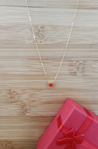 Collar Corazón Oro 18k Auténtico