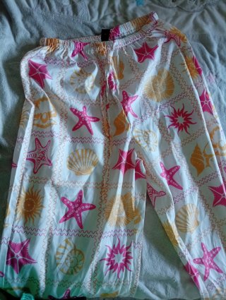 Pantalones playeros mujer con estrellas de mar