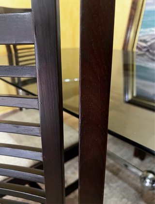 4 Sillas Comedor Tela y Madera