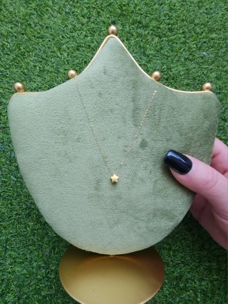 Collar y colgante oro 18k corazón grabado
