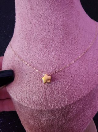Collar y colgante oro 18k corazón grabado