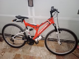 Bicicleta de montaña Freerider roja