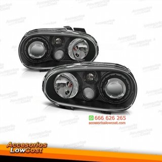 FAROS DELANTEROS PARA GOLF IV 4, R32.COLOR NEGRO