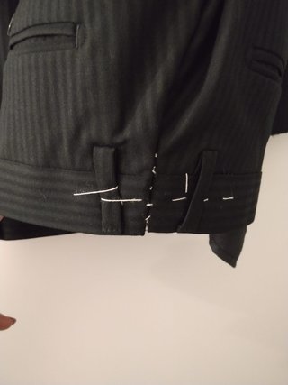 Abito Gessato Nero Super 120's Lana Elegante