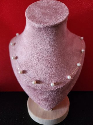 Collar oro 18k y perlas naturales