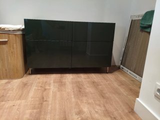 Aparador Besta Ikea Verde y Negro