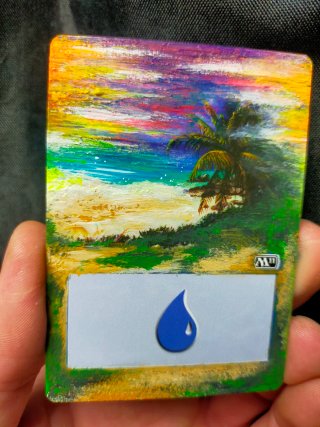Carta Magic Isla Pintada a Mano full art