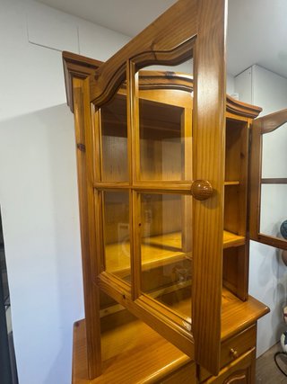 Alacena rústica madera y cristal