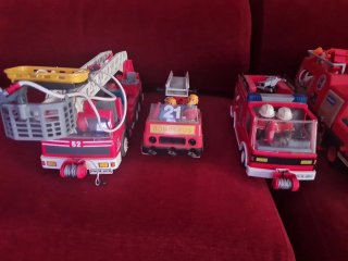 Set Camiones Bomberos Playmobil mas accesorios