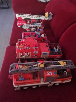 Set Camiones Bomberos Playmobil mas accesorios