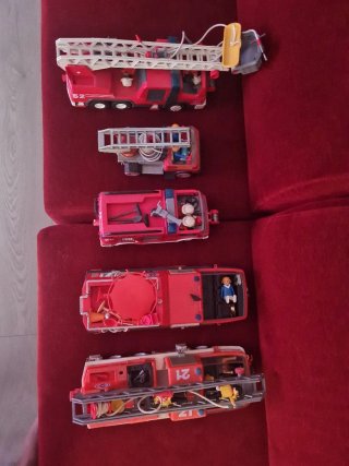 Set Camiones Bomberos Playmobil mas accesorios