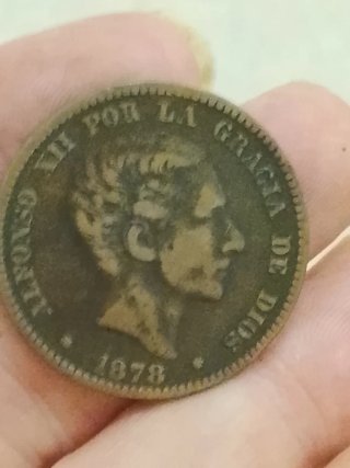 Moneda 10 céntimos Alfonso XII 1878