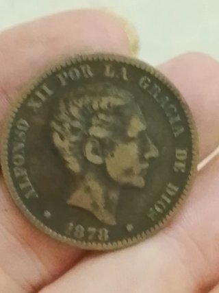 Moneda 10 céntimos Alfonso XII 1878