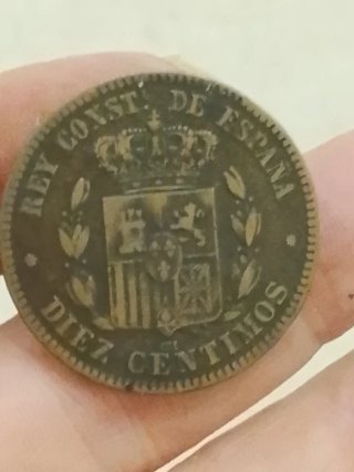 Moneda 10 céntimos Alfonso XII 1878