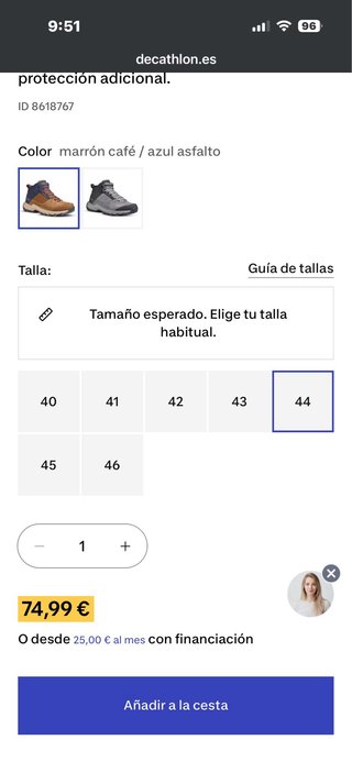 Botas Quechua Waterproof Talla 44