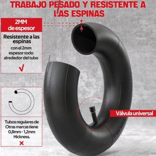 2 Cámaras Aire 3.50/4.00-6 Válvula Acodada