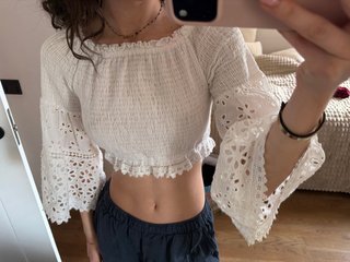 Top ANISA blanco encaje talla S / 36 / 8