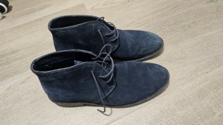 Zapatos de piel hombre azul marino