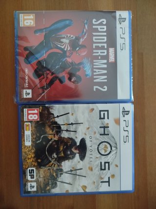 Spider-Man 2 y Ghost of Tsushima PS5 cambio o vend