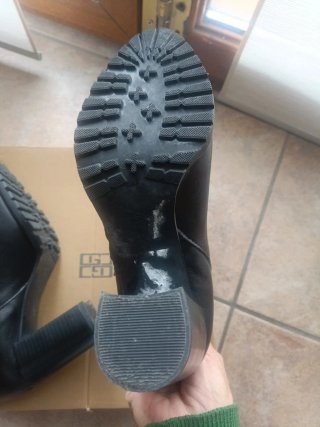 Botines de piel negros talla 37