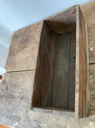 Cassa in legno vintage originale "Esab Milano " -
