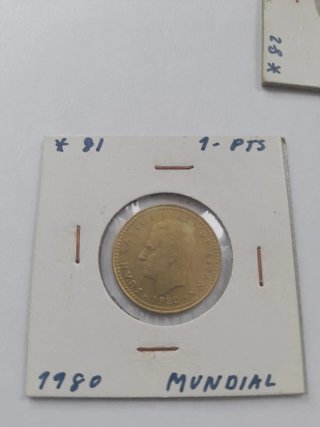3 Monedas 1 Peseta España 1980