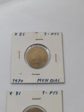 3 Monedas 1 Peseta España 1980