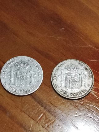 Monedas Alfonso XII 1896 y 1903