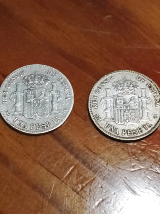 Monedas Alfonso XII 1896 y 1903