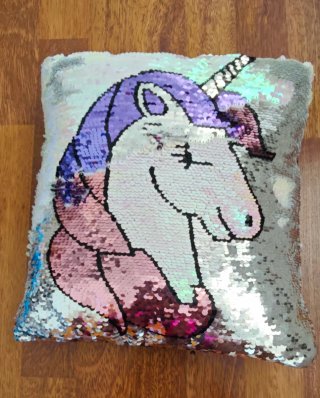 Lote cojines reversibles Frozen y unicornio