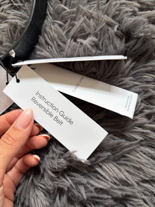 Cinturón Calvin Klein CK Hebilla Plateada Nuevo