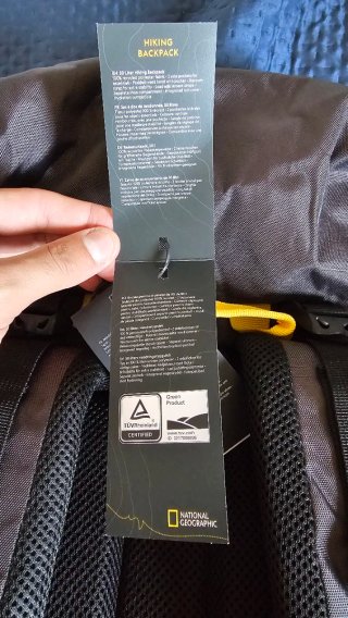 Zaino nero e grigio 50 Litri