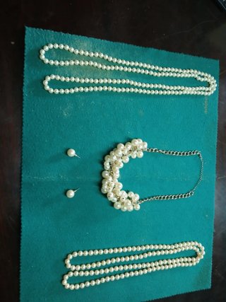 Collar perlas 70cm, gargantilla 50cm