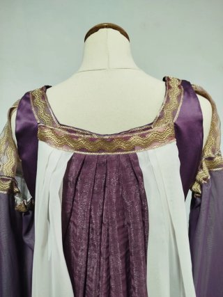 Vestido Élfico Morado y Dorado