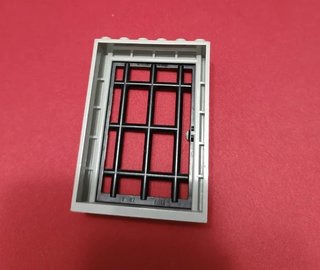 LEGO Puerta de Cárcel Gris y Negra