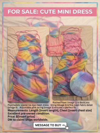 Vestido mini psicodélico tie-dye