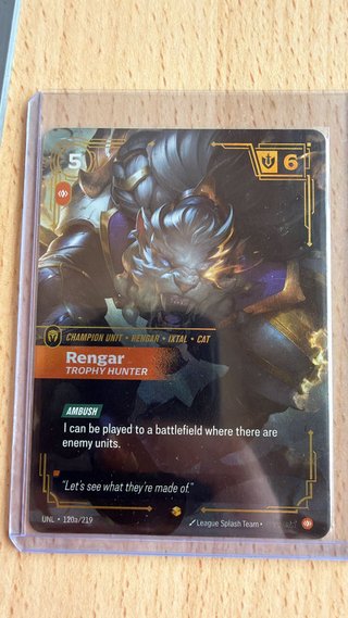 Carta Rengar, Trophy Hunter - UNL 120a/219