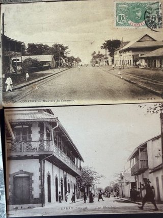 Set di cartoline postali africane centenarie del 1920